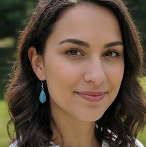 Fashion Jewelry Dangle Earrings Sea Glass Blue (New)